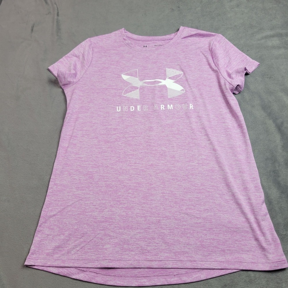 Under Armour Youth Loose Fit HeatGear T-Shirt Purple Heather YXL